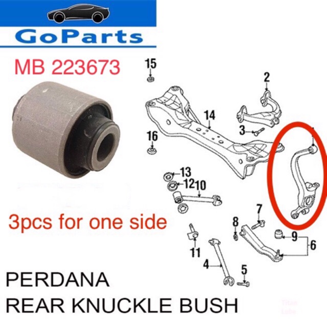 Proton Perdana 2 0 E55 Perdana V6 E54 Rear Knuckle Bush Mb One Side 3 Pcs Shopee Malaysia