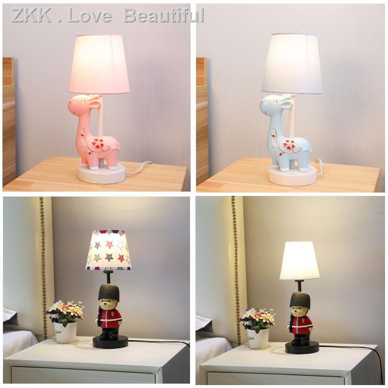 Little Boys And Girls Bedroom Lamp Cute Cartoon Children Room British Wind Guard Bed Decorate The Desk That Shield An Eye Shopee Malaysia