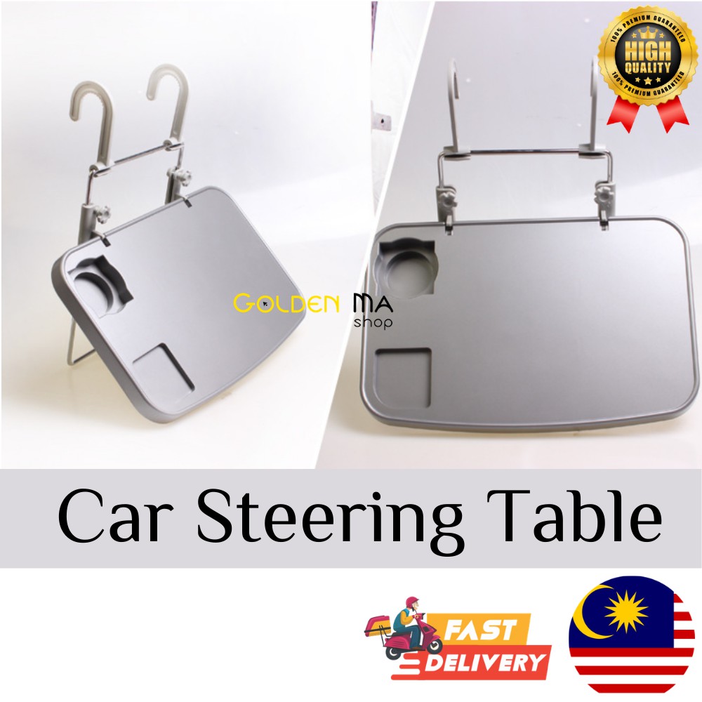 Meja Kereta Roda Stereng Car Table Car Steering Wheel Table Desk Tray