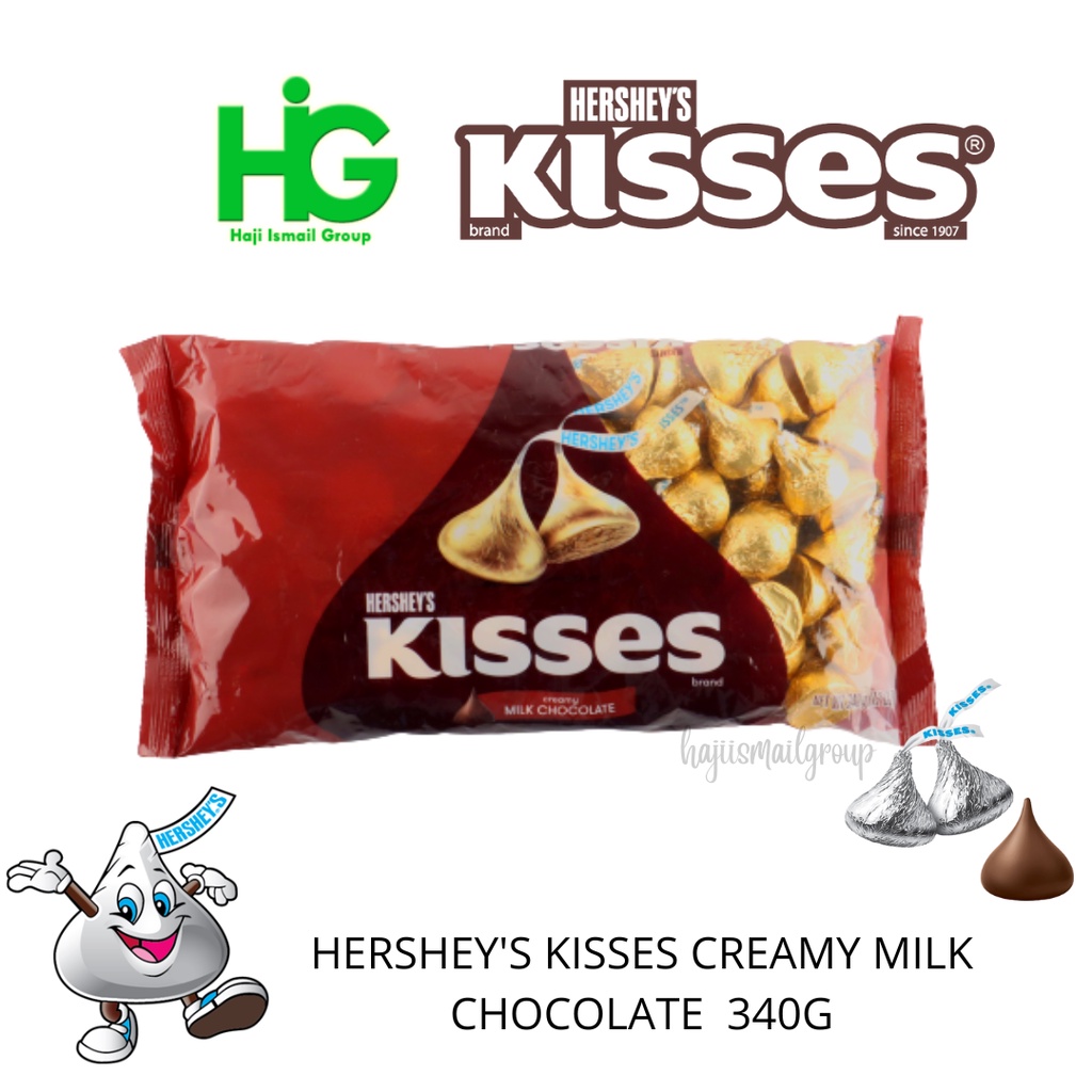 HERSHEY'S KISSES CREAMY MILK CHOCOLATE 340G | Shopee Malaysia