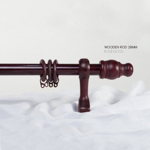 Felton Wooden Curtain Rod 28mm 10 Ft Rosewood Shopee Malaysia
