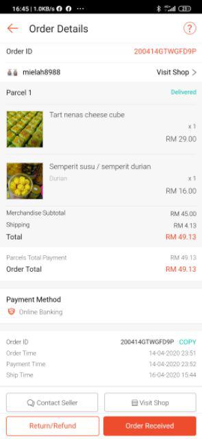 CLOSED ORDER RAYA Semperit susu / semperit durian  Shopee 