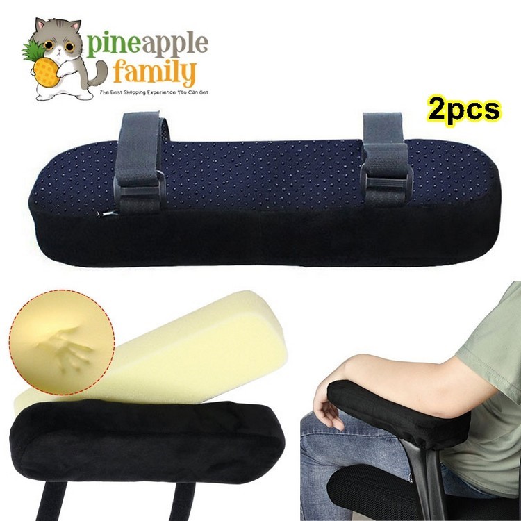 2Pcs Armrest Cushion Pads Elbow Arm Rest Cover Chair Office Home