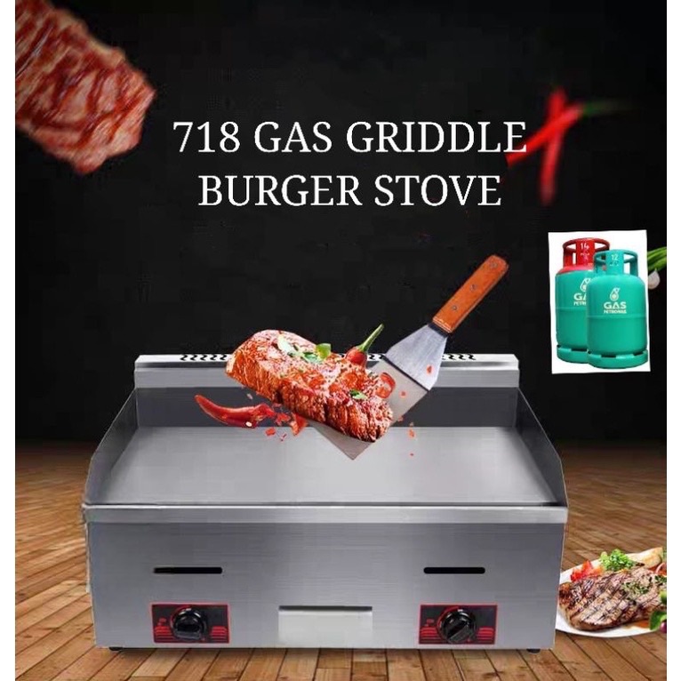 MD SINAR 718 griddle gas dapur  burger gridder stove nonstick machine octopus grill beef maker Dapur grill ikan Bakar