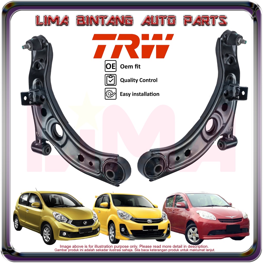 Perodua Myvi Myvi Lagi Best Icon Front Lower Arm Control Arm Right Left Side Trw