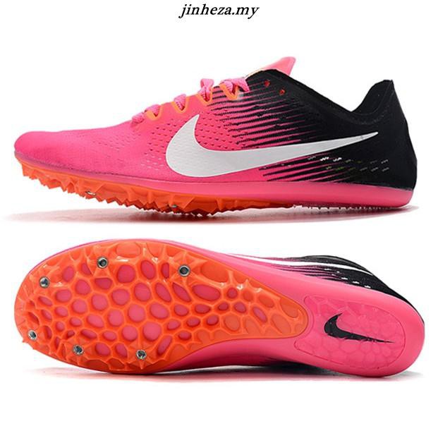 hot pink track spikes