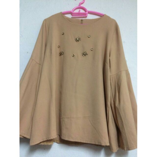 Blouse Lengan Kembang Shopee Malaysia