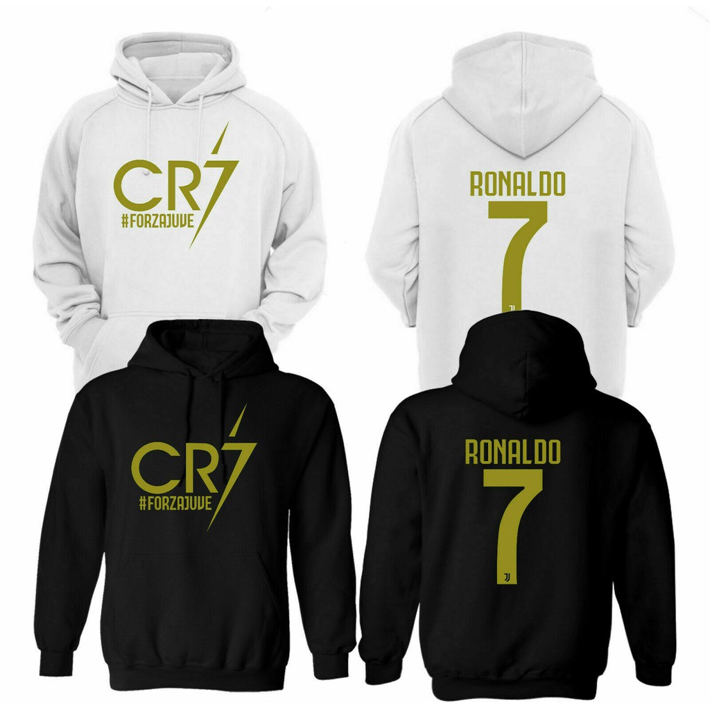 Spark Apparel Soccer Sweatshirt 7 Cristiano Ronaldo Juve Boys Girls