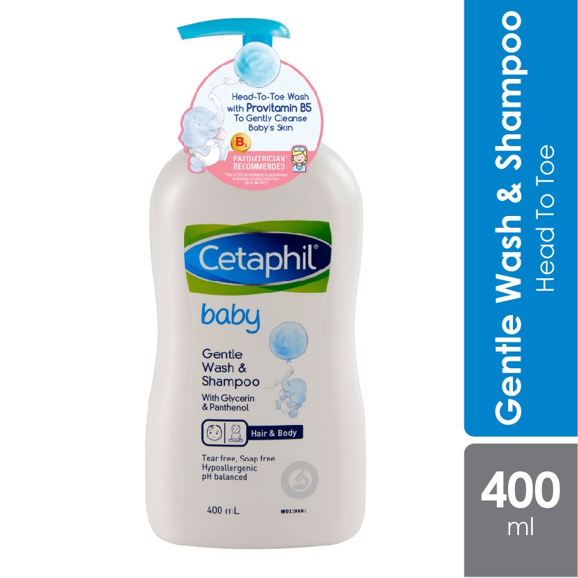 Cetaphil Baby Gentle Wash & Shampoo 400ML/230ML (Exp 2024) Shopee