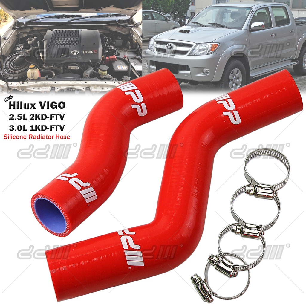 Radiator Silicon Hose Toyota Hilux VIGO KUN25 KUN26 1KD 2KD Turbo 2.5L