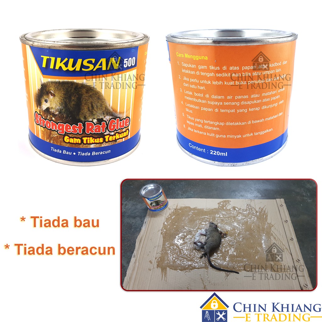 Tikusan T500 Strongest Rat Glue Odourless Gam Tikus Terkuat 220ml Shopee Malaysia