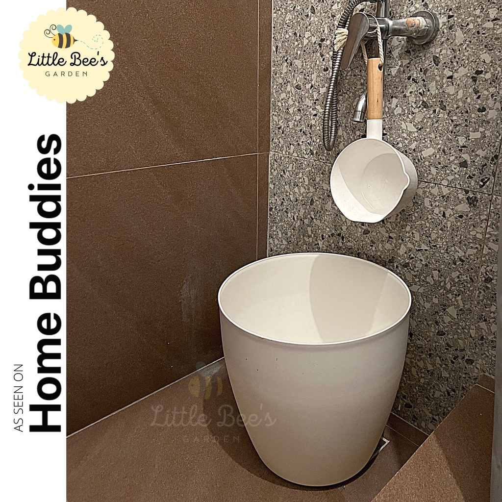 As SEEN ON HOME BUDDIES Minimalist Classy Timba | White Black Pail WaterBucket | Tabo | Water Dipper
