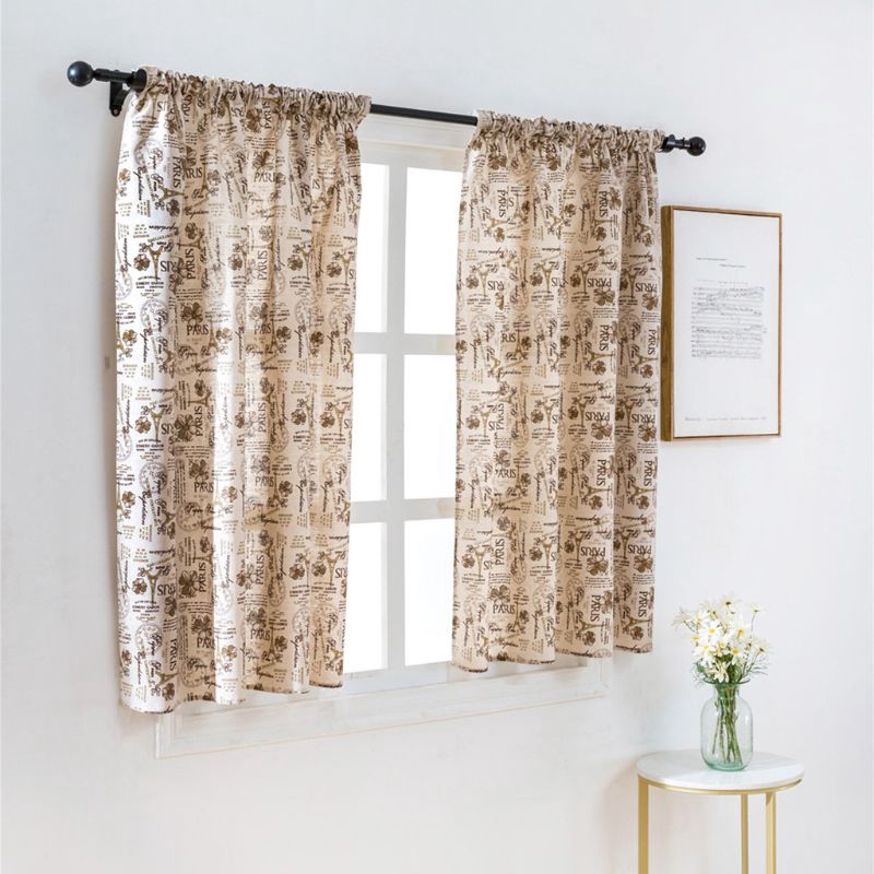 Short Window Curtains Drape Panel Blinds Voile Valances Curtain For Kitchen Living Room Bedroom