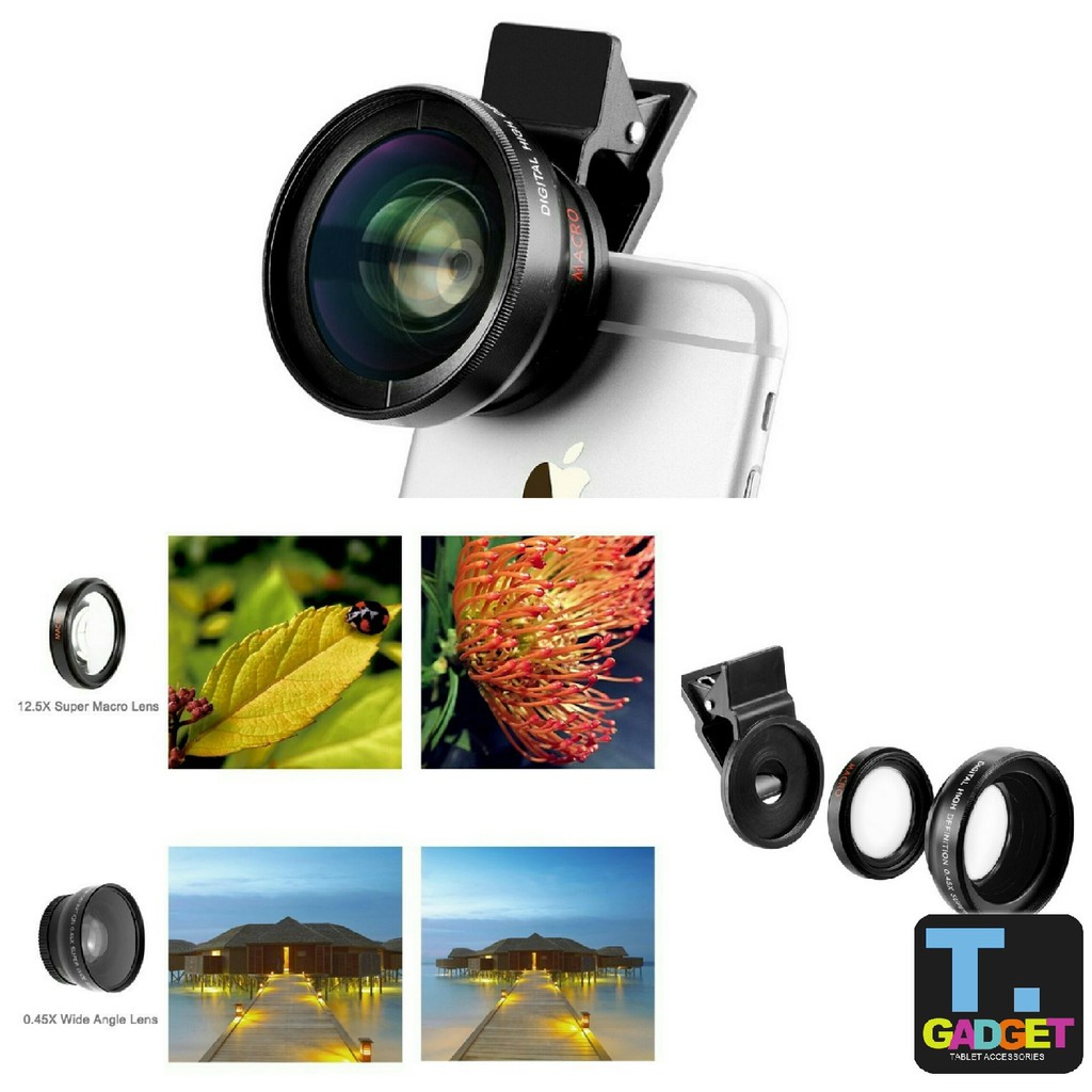 0.45x Super Wide Angle Lens + 12.5x Macro Lens for mobile | Shopee Malaysia