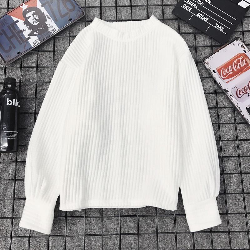 Korean Style Women Ladies Long Sleeve Shirt Blouse Baju  