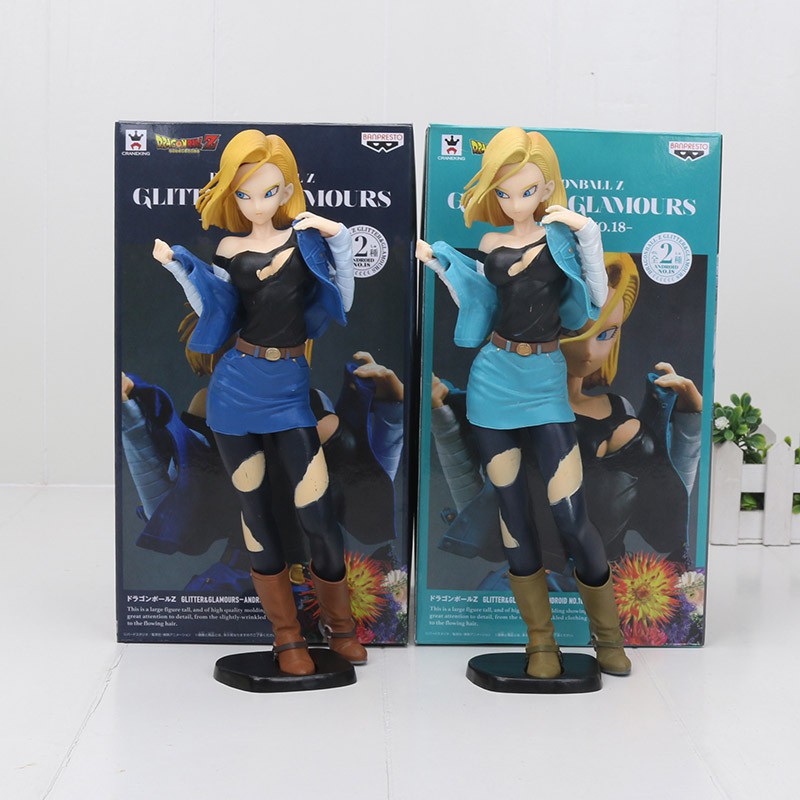 24cm Dragon Ball Z Glitter Glamours Android No 18 Lazuli Action Figure Toys Shopee Malaysia