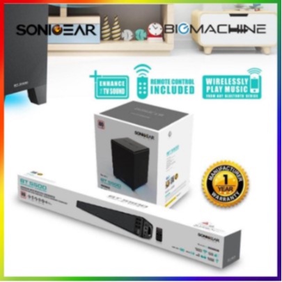 SonicGear Bluetooth 5.0 Soundbar With Wireless Subwoofer BT5500