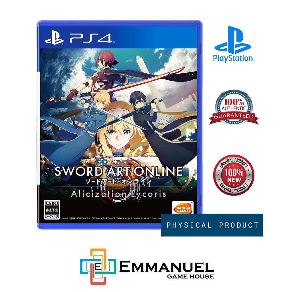 Sword Art Online Alicization Lycoris 刀劍神域 彼岸遊境 Playstation 4 Ps4 English Chinese R3 New Shopee Malaysia