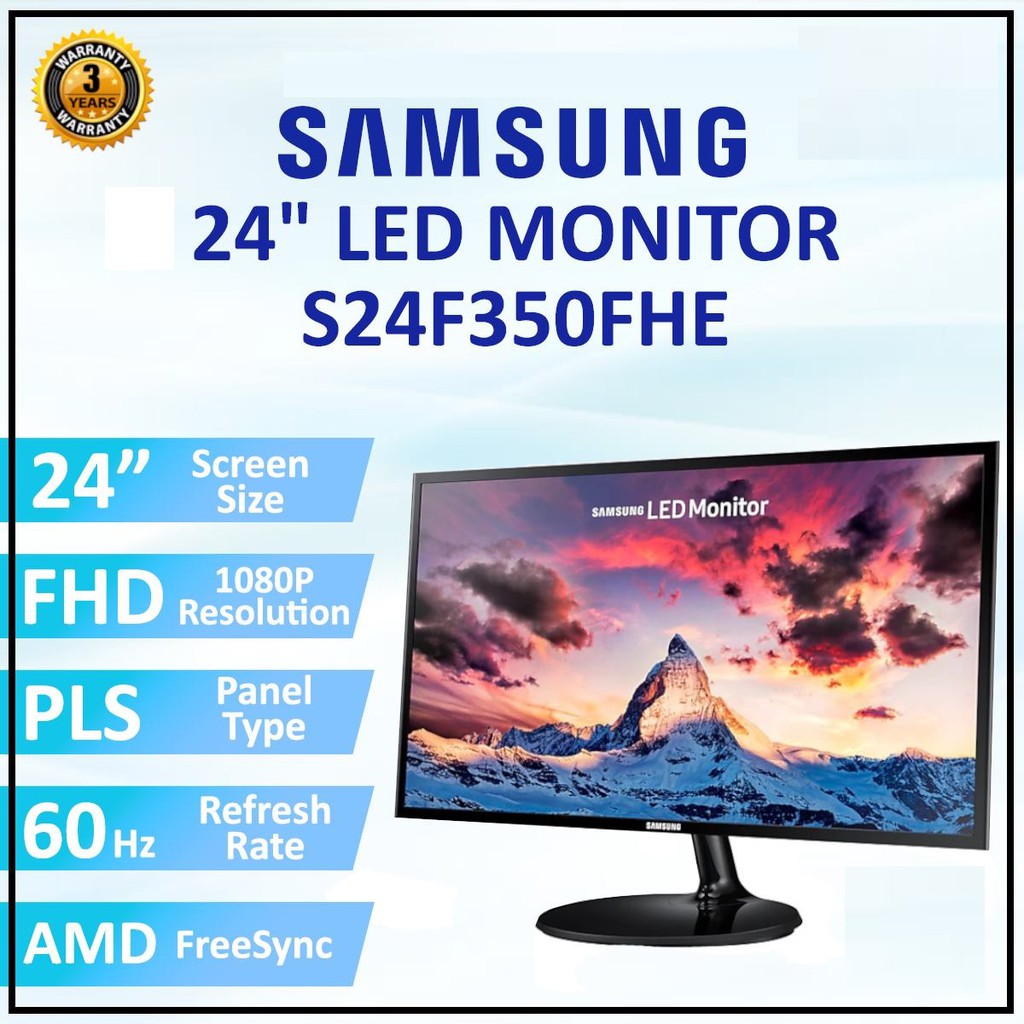 SAMSUNG S24F350FHE 24'' FULL HD LED MONITOR WITH SUPER SLIM DESIGN ...