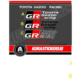  STIKER  KERETA STIKER  TOYOTA GAZOO RACING  Shopee Malaysia