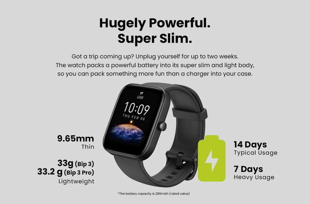 Amazfit Bip 3 With 1.69 Display Smartwatch (Official 1 Year Warranty) description image 5