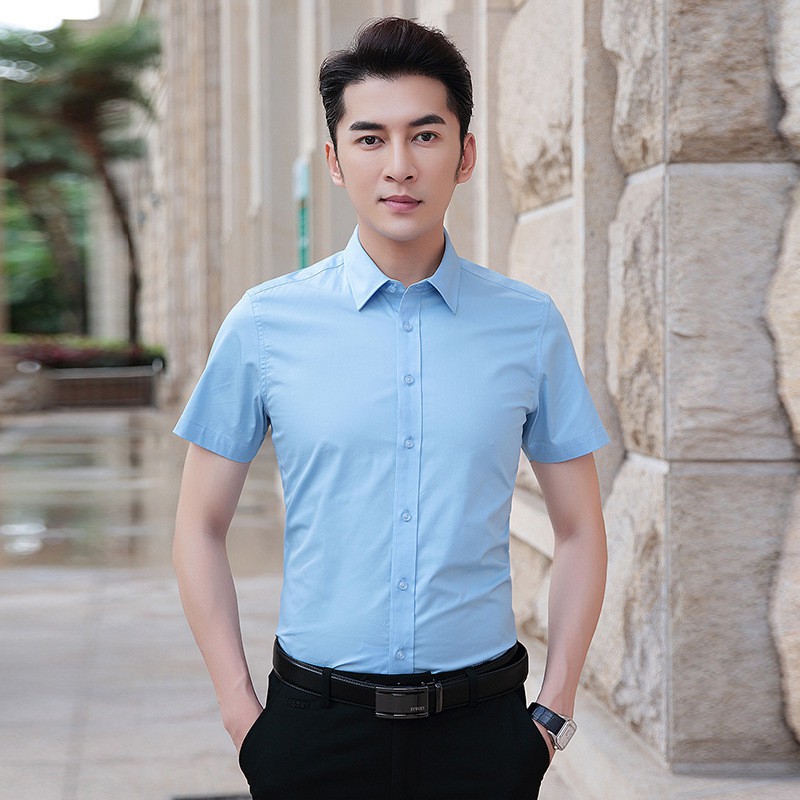 Purpose Multi Ready Stock Men Short Sleeve Shirt Casual Kemeja Lelaki Suit Slim Fit Plus Size M-5XL - Image 3