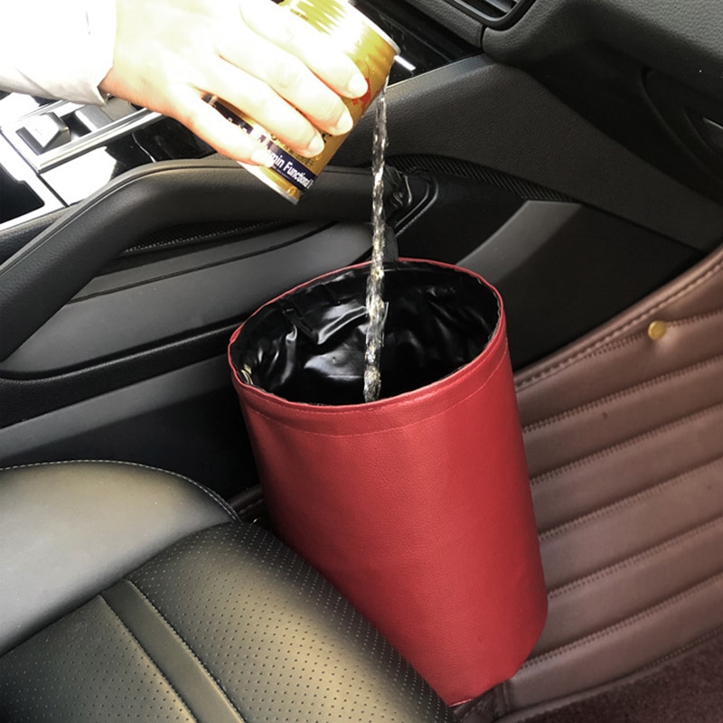 Car Folding Storage Busket ,Interior Rubbish Container, Waste Organizer Holder ,Waterproof Garbage Can Trash Bin