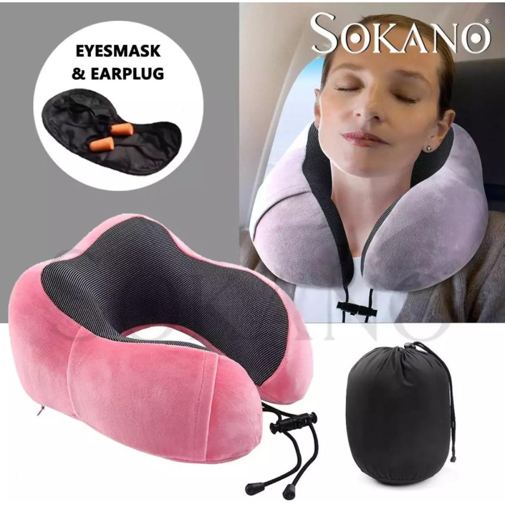 Travel Star TP001 Premium U Shape Neck Support Pillow Travel Memory Foam Pillow with Removable Cover With Carrying Pouch