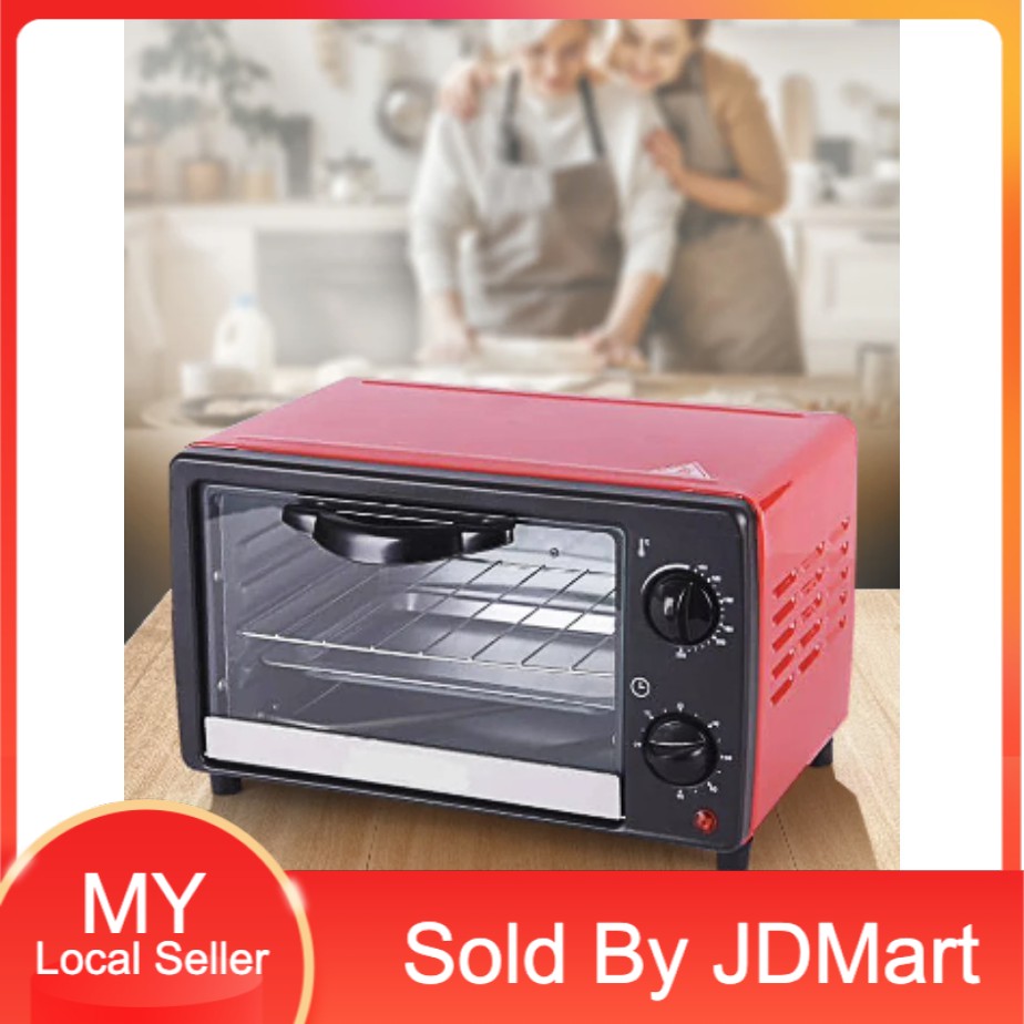 JDMart365 Microwave Oven 12L 48L Double Layer Multi Function Mini Bake Timer Control / Ketuhar Elektrik 12L Dua lapisan