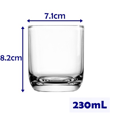 [Lucky Glass] Trendy Tumbler 8oz (230ml) Glass Cup Coffee Glass Milk Juice Cup Crystal Transparent Mugs LG36