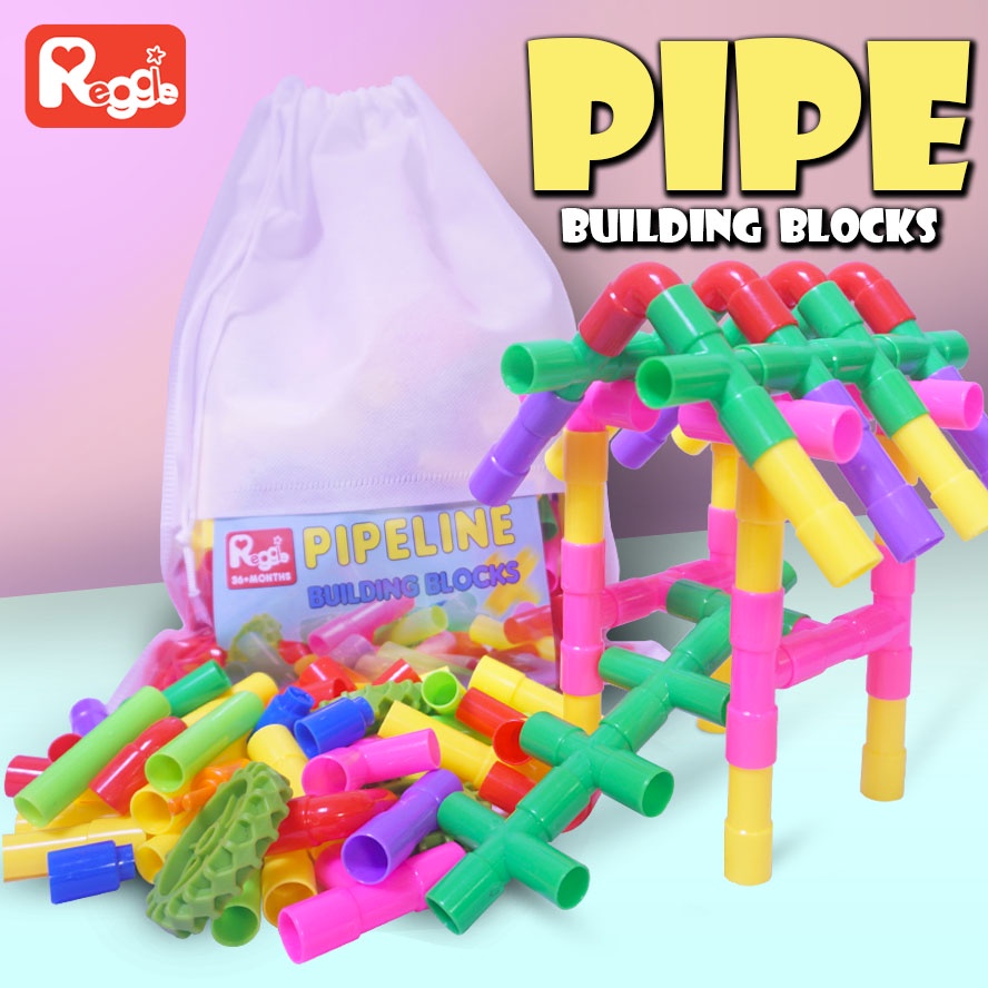Premium Reliable Kids building blocks toys creative Splicing Pipe Educational set mainan Multi Have - Image 5