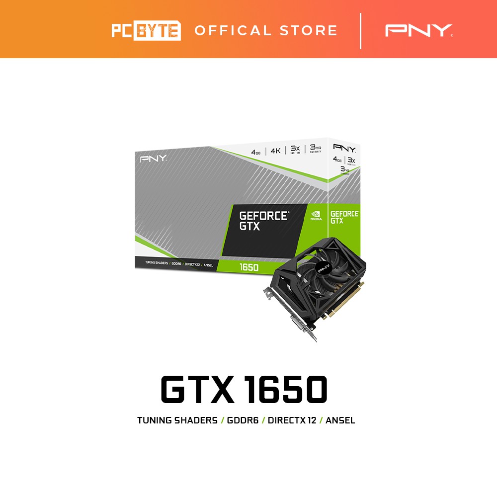 PNY GeForce GTX 1650 4GB GDDR6 Single Fan