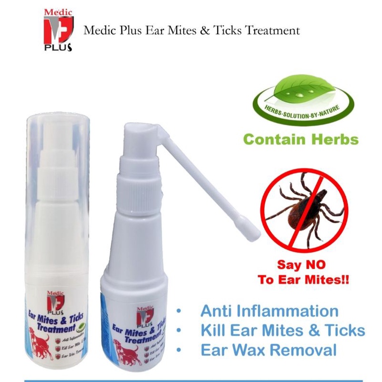 Medic Plus Ear Mites& Ticks Treatment For Cat And Dog 50ml Shopee