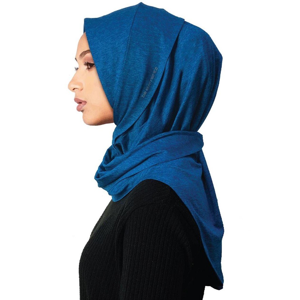 BE Elementz Muslimah Born2Empower Instant Sports Scarves - WTS0002 (Turbo Teal) / Tudung Sukan Sarung Terus Tutup Aurat