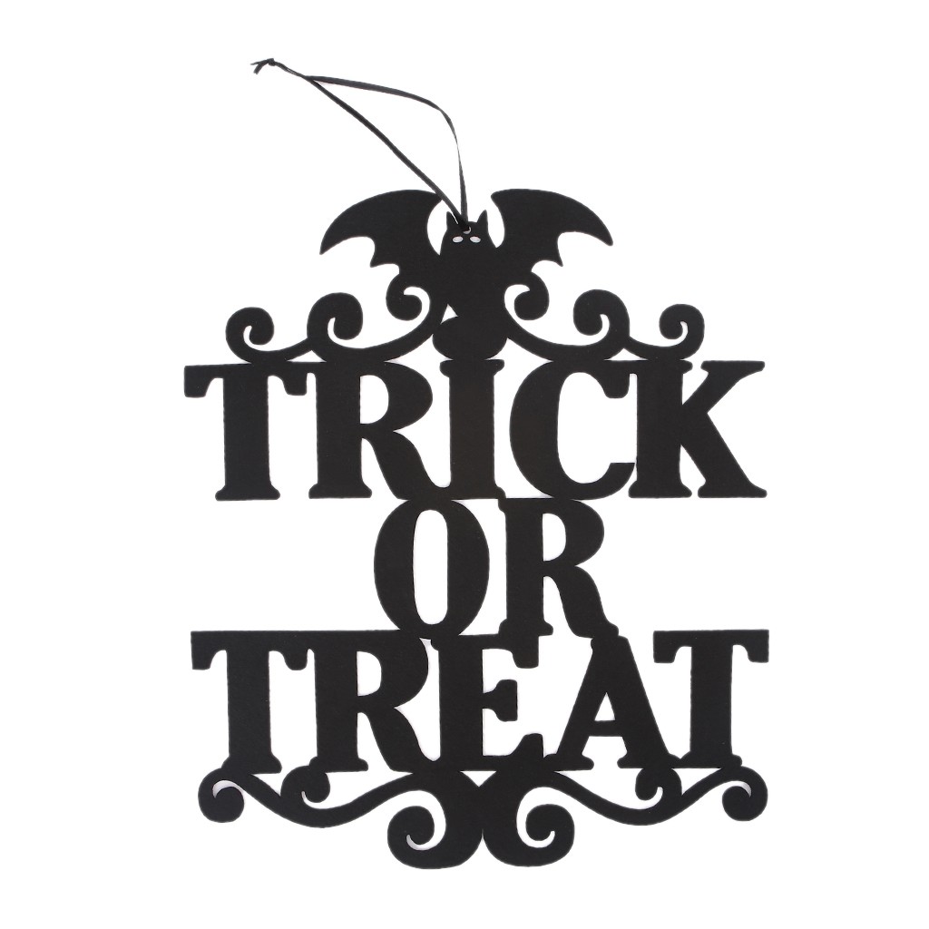 Halloween Hanging Non Woven Trick Or Treat Door Hanger Sign