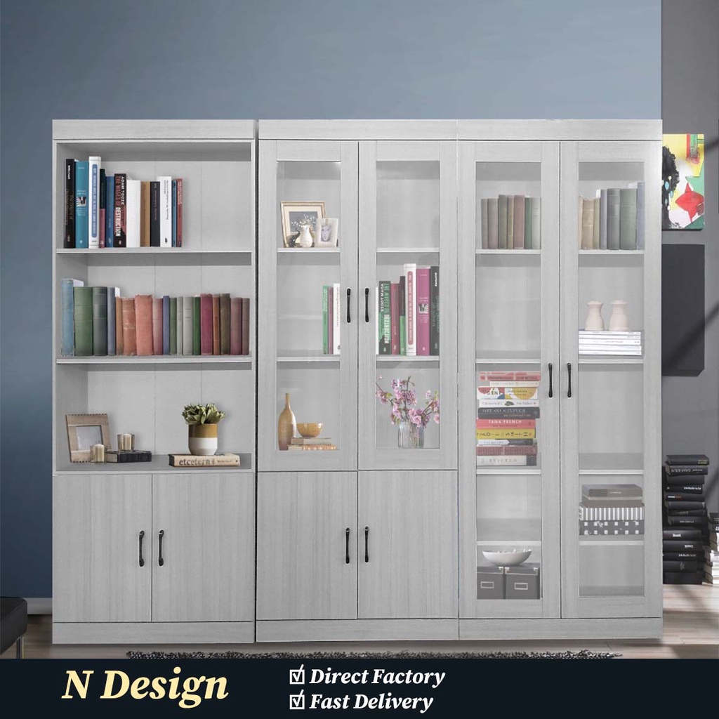 [N Design] 8 Door Book /Storage Bookshelf with Doo /Display