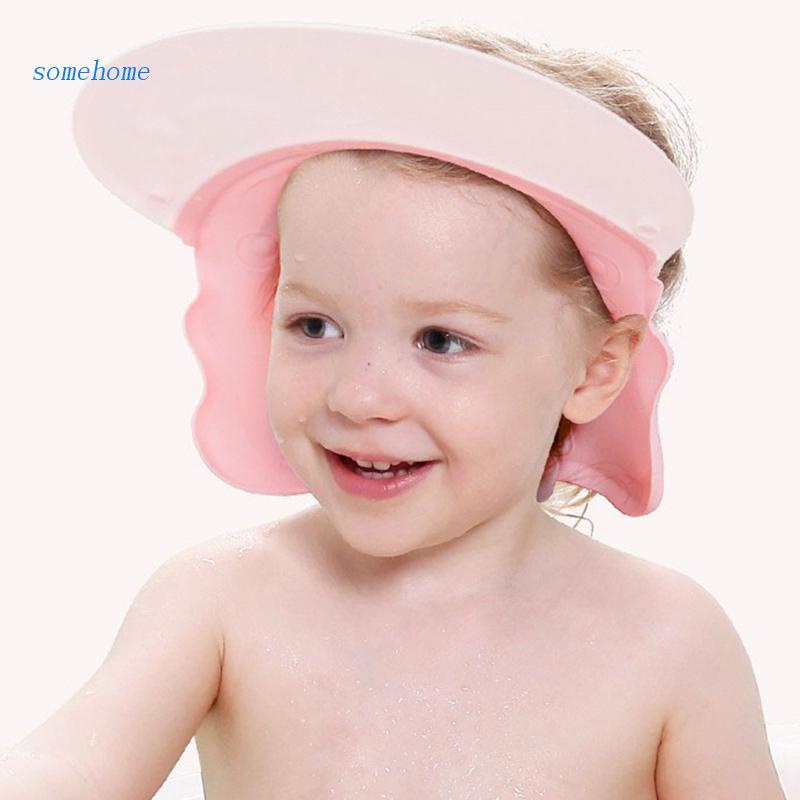 Shower Cap For Kids, Hair Washing Shampoo Shield For Eyes Ears And Face Adjustable Baby Bath