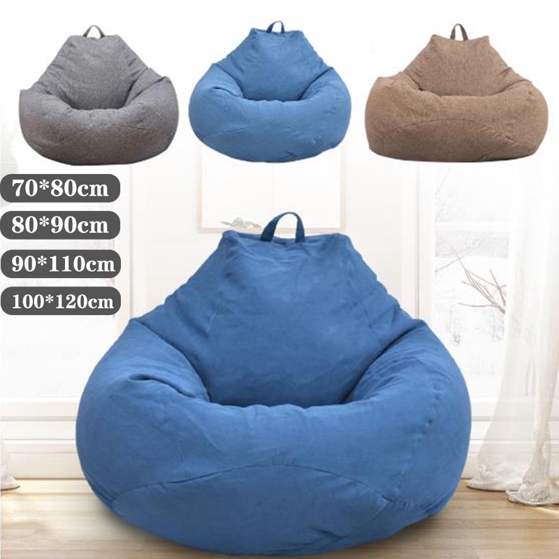 bean bag【ONSALE】S/M/L /XL sofa bean Stylish Bedroom Furniture Solid Color Single Bean Bag Lazy Sofa Cover DIY Filled Inside (No Filling)