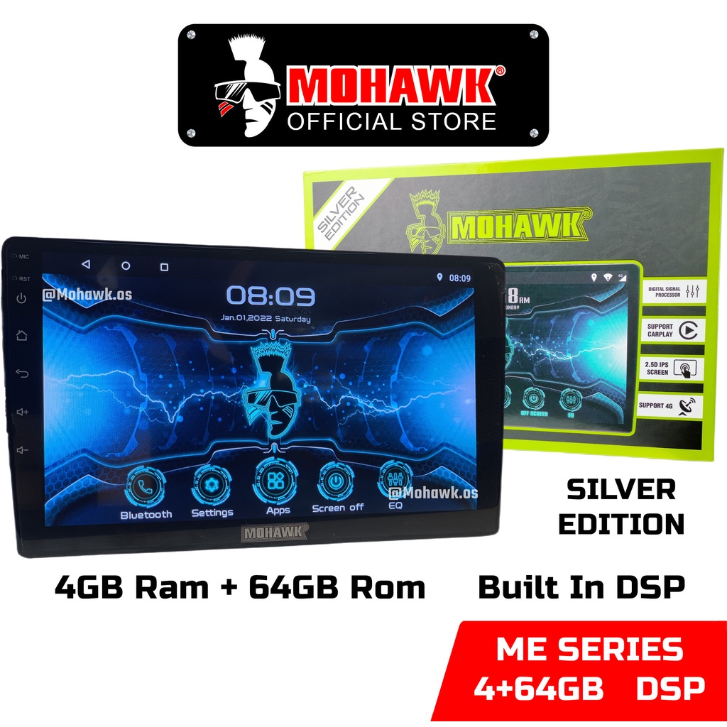 Mohawk 4+64GB Built in DSP ME Series Silver Edition Car Android Player ...