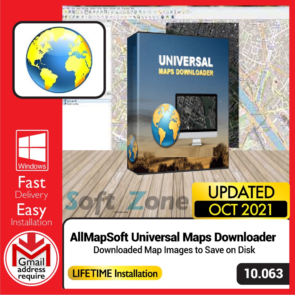 AllMapSoft Universal Maps Downloader 10.063 - Downloaded Map Images To ...