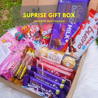 Suprise chocolate gift box murah, suprise box tudung, birthday gift,(HADIAH) ready stok