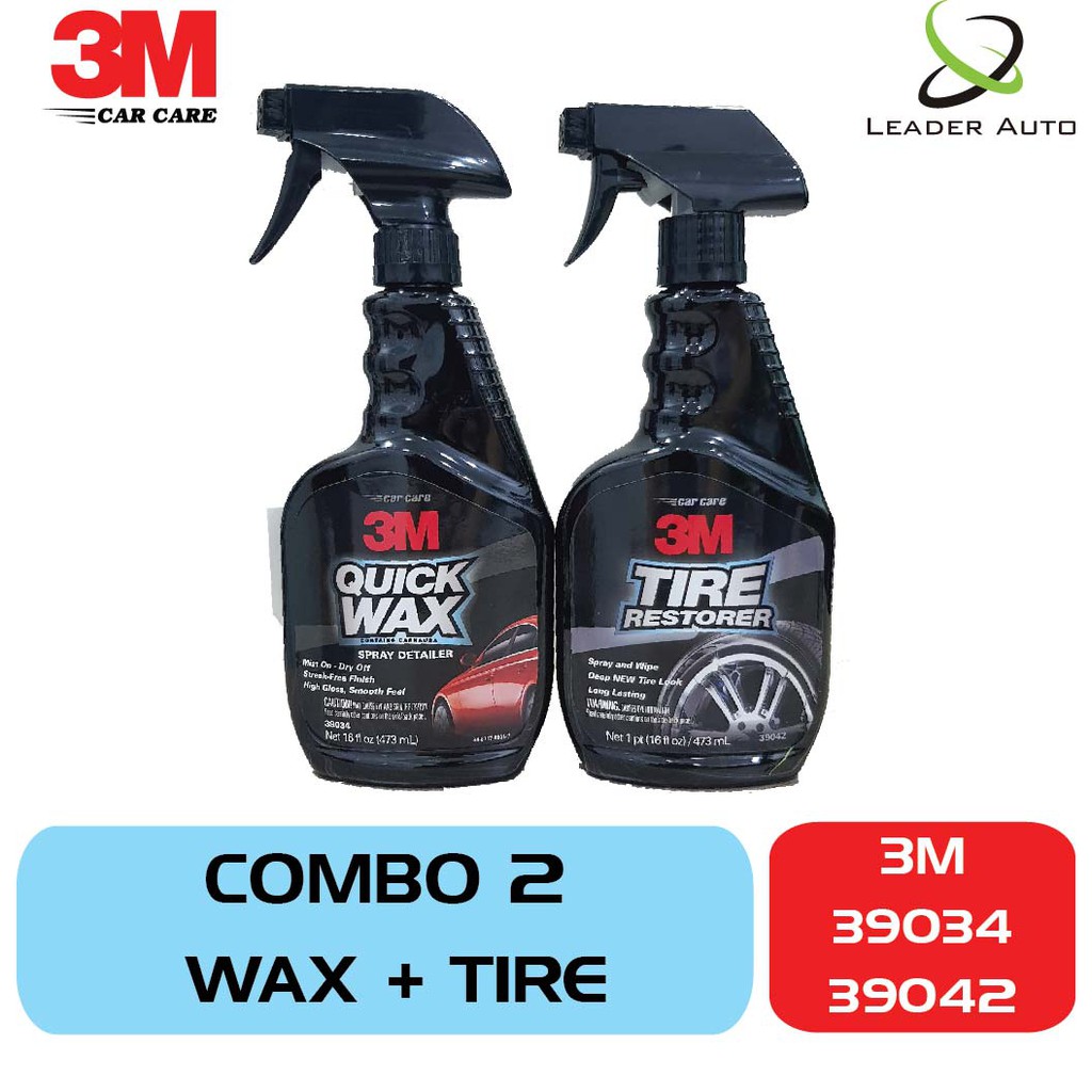 3M CarCare COMBO 2 Quick Wax (39034) + Tire Restorer (39042) Shopee Malaysia