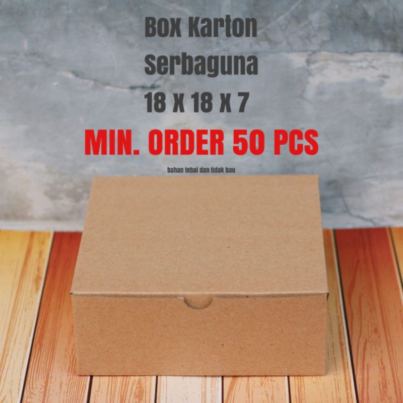 Cardboard BOX 18x18x7 cm - Multipurpose BOX (Order PER 50pcs) | Shopee ...