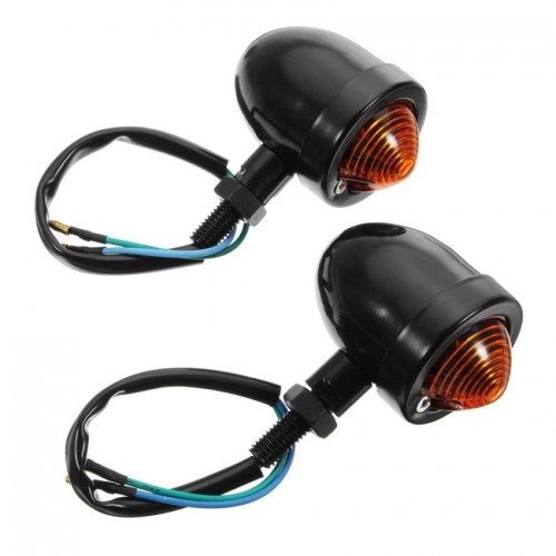 Retro Motorcycle Bullet Bulb Turn Signal Blinker Indicators Lights Amber Lens Wiring Diagram from cf.shopee.com.my