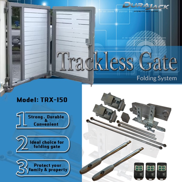 Trackless Autogate Folding System Track Free Rail Free Modification On Existing Gate Shopee Malaysia