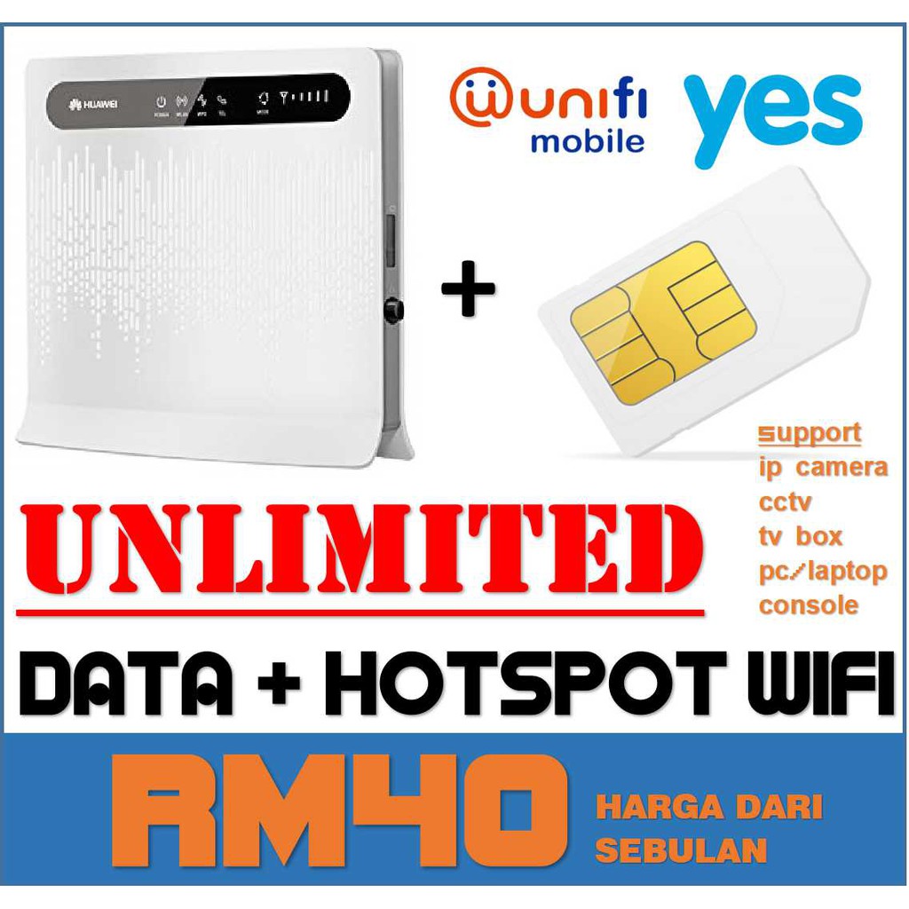 4G UNLIMITED HOTSPOT DATA PLAN YES4G & UNIFI MOBILE ...