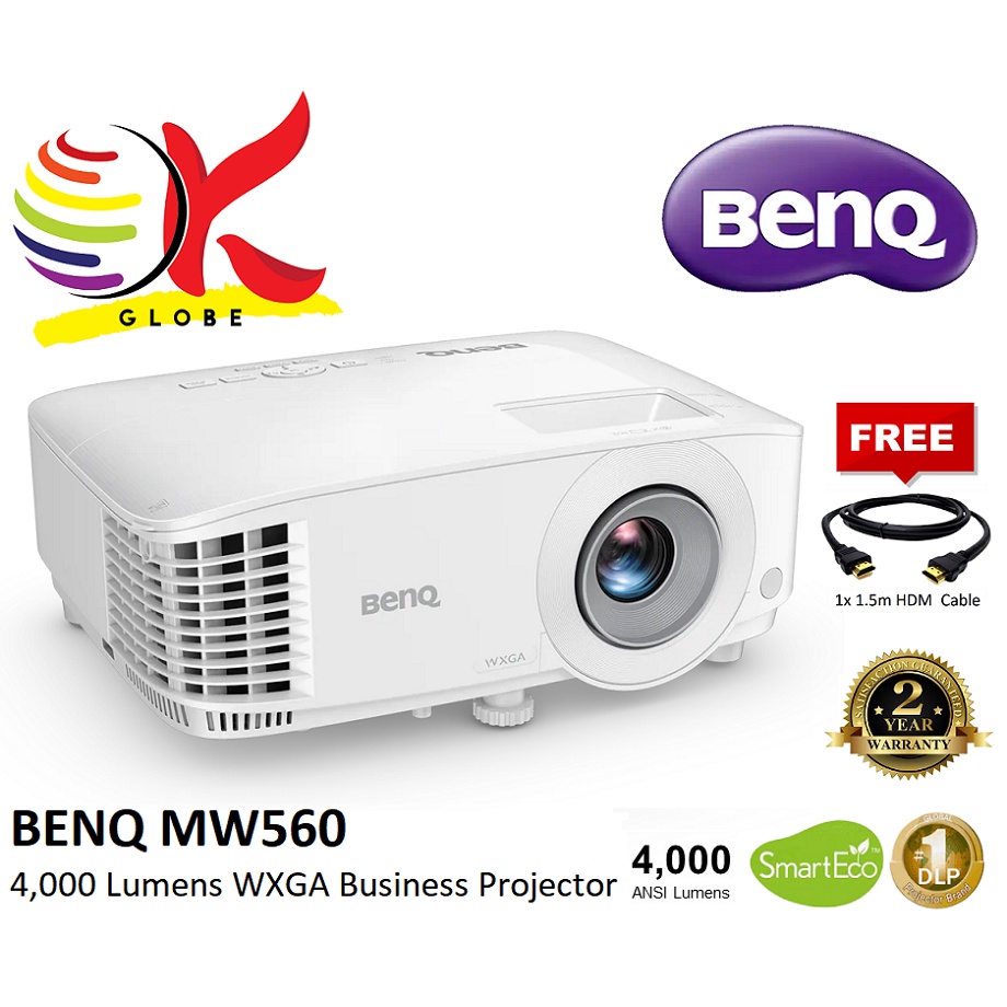 BENQ MW550 3600 LUMENS / MW560 4000 LUMENS DLP PROJECTOR WXGA 1280x800