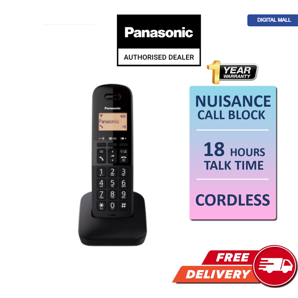 PANASONIC KXTGB31ML1 DIGITAL CORDLESS PHONE KXTGB31ML1B/KXTGB31ML1R