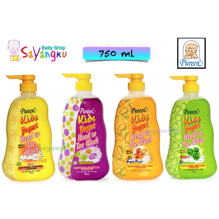 pureen yogurt head toe wash
