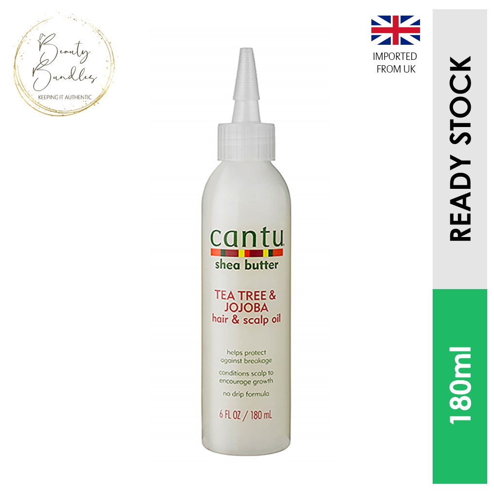 Cantu Shea Butter Tea Tree & Jojoba Hair & Scalp Oil (180ml) Shopee